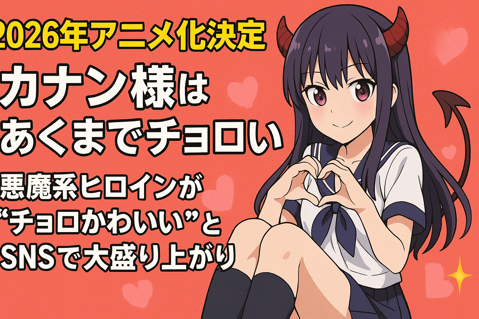 【2026年アニメ化決定】『カナン様はあくまでチョロい』が話題沸騰！悪魔系ヒロインが“チョロかわいい”とSNSで大盛り上がり